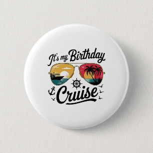 Badge Rond 5 Cm Fête de mon anniversaire croisière bateau fête 202