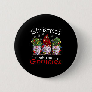 Badge Rond 5 Cm Fête De Noël Gnome Pour Femmes Hommes Buffal