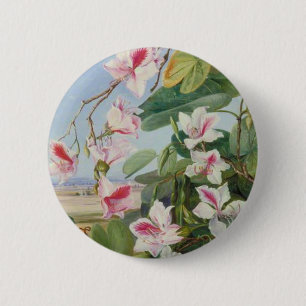 Badge Rond 5 Cm Fête de printemps Florale Rose Destin Amour Paix