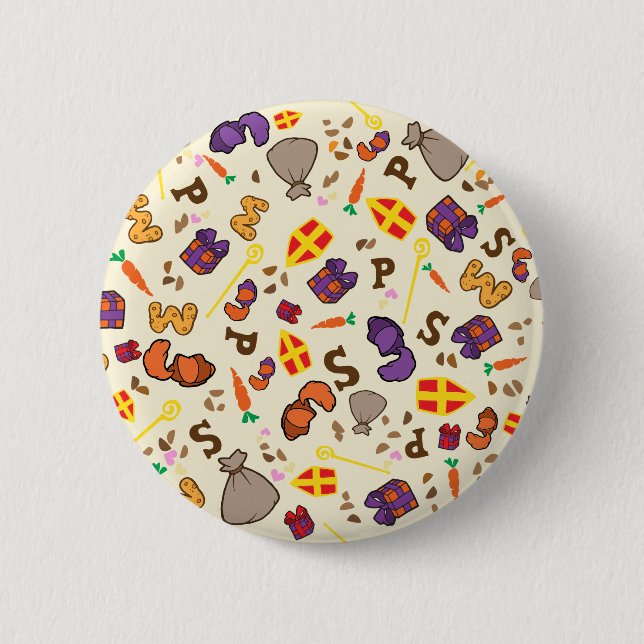 Badge Rond 5 Cm Fête de Sinterklaas (Devant)