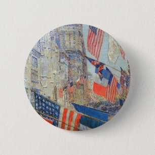 Badge Rond 5 Cm Fête des Alliés, mai 1917 par Childe Hassam, Art V