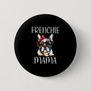 Badge Rond 5 Cm Fête des mères de chien d'aquarelle de Bulldog Fre