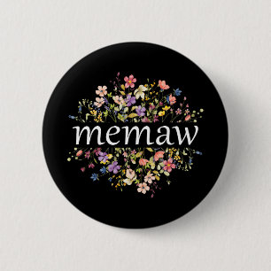 Badge Rond 5 Cm Fête des mères pour maman Fleur sauvage Floral Fem