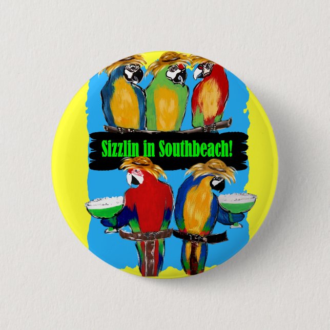 BADGE ROND 5 CM FÊTE DES PARROTS (Devant)