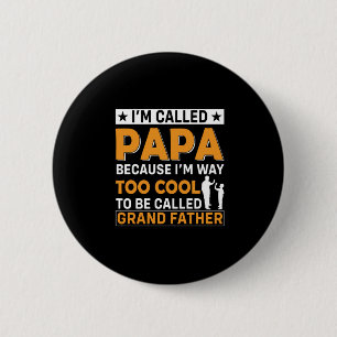 Badge Rond 5 Cm Fête des pères Je M'Appelle Papa
