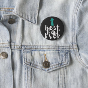 Badge Rond 5 Cm Fête des pères Meilleur papa jamais minimaliste