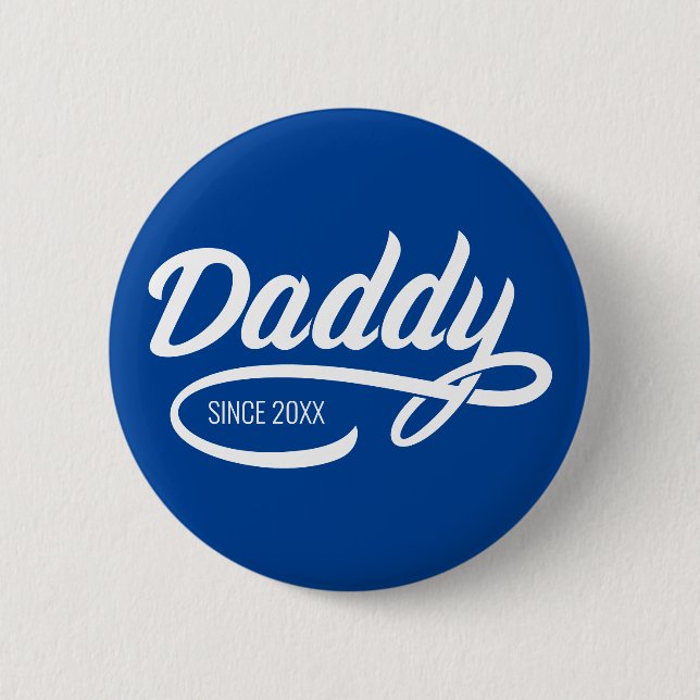 Badge Rond 5 Cm Fête des pères - Papa Depuis... (Devant)