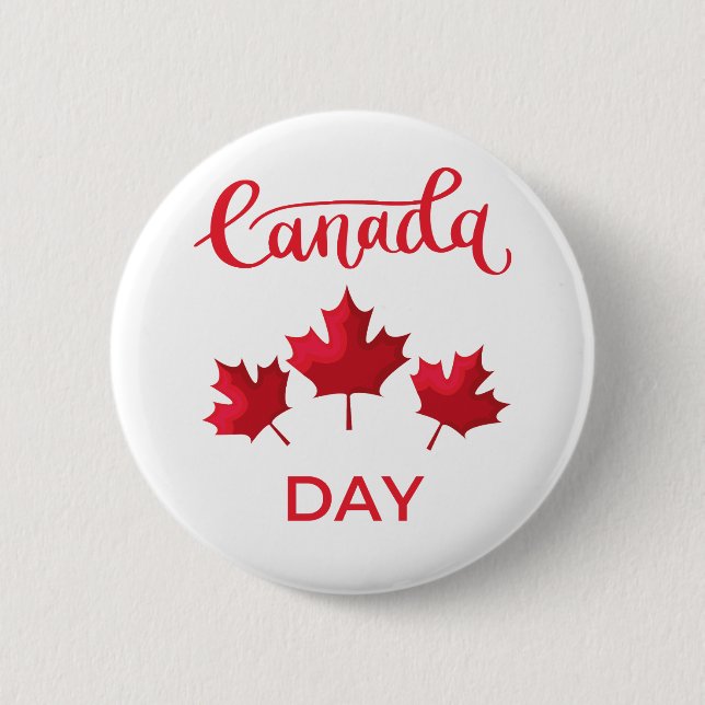Badge Rond 5 Cm Fête du Canada (Devant)