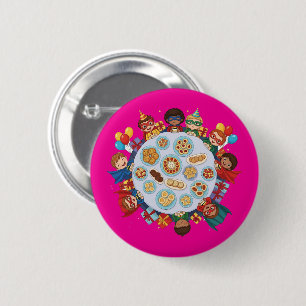 Badge Rond 5 Cm Fête du costume de superhéros pour enfants