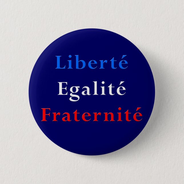 Badge Rond 5 Cm Fête du Thème Français - Bouton révolutionnaire (Devant)