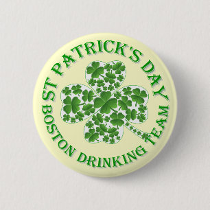 Badge Rond 5 Cm Fête irlandaise de la St Patrick américaine