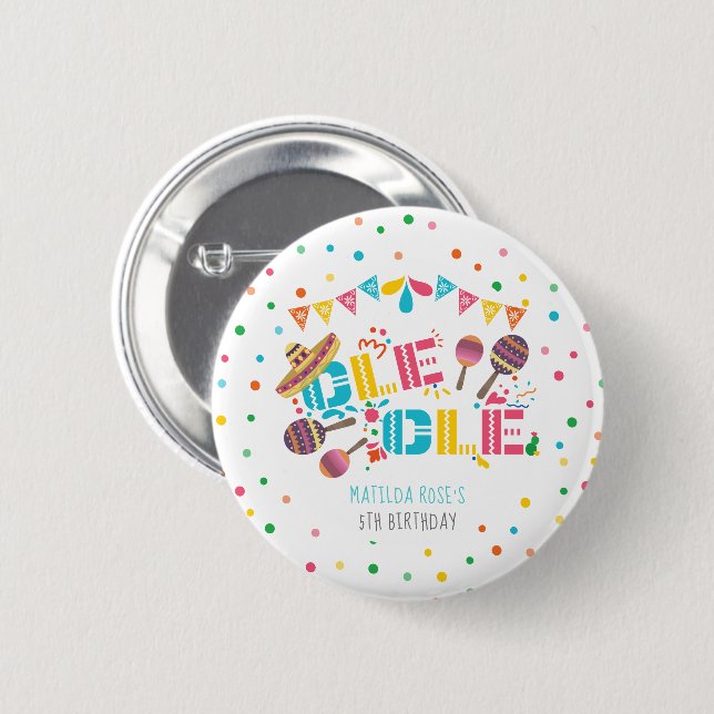 Badge Rond 5 Cm Fête mexicaine - Anniversaire personnalisé (Devant & derrière)