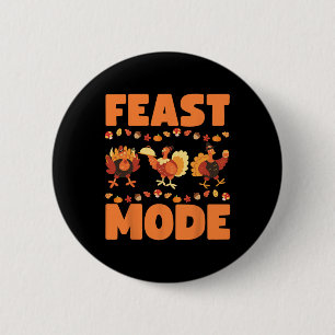 Badge Rond 5 Cm Fête Mode Turquie Jour Thanksgiving Noël Famille
