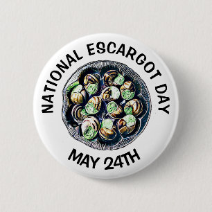 Badge Rond 5 Cm Fête nationale de l'Escargot 24 mai Fête de la Nou
