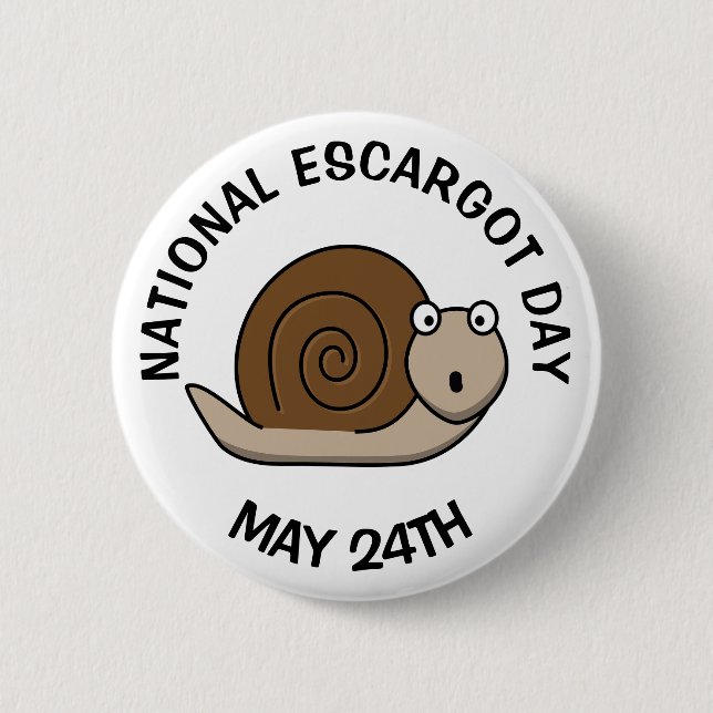 Badge Rond 5 Cm Fête nationale de l'Escargot 24 mai Fête de la Nou (Devant)