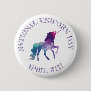 Badge Rond 5 Cm Fête nationale de l'Unicorne 9 avril Bouton Fêtes