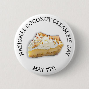 Badge Rond 5 Cm Fête nationale des tartes à la crème 7 mai Bouton