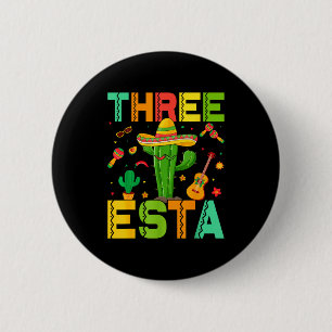 Badge Rond 5 Cm Fête Thématique Mexicaine Cinco De Mayo 3ème Anniv