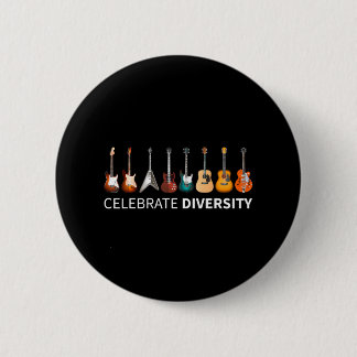 Badge Rond 5 Cm fêter la guitare de la diversité J'ai l'air de