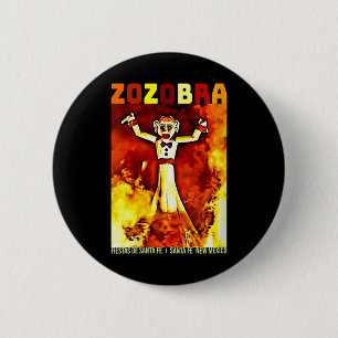 Badge Rond 5 Cm Fêtes de femmes Zozobra De Sante Fe Nouveau-Mexiqu