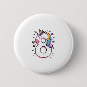 Badge Rond 5 Cm Fêtez La Bonne Fête D'Anniversaire De 8 Ans Pour G