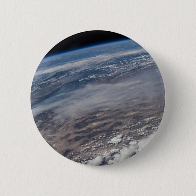 Badge Rond 5 Cm Feu Autour Du Parc National De Yosemite. (Devant)