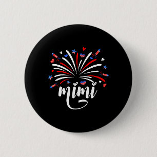 Badge Rond 5 Cm Feu d'artifice patriotique du 4 juillet Mimi Littl