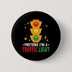Badge Rond 5 Cm Feu de circulation Amour Halloween faire semblant 