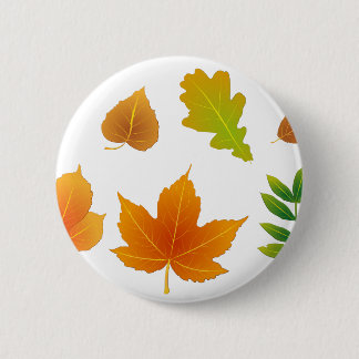 Badge Rond 5 Cm Feuillage d'automne
