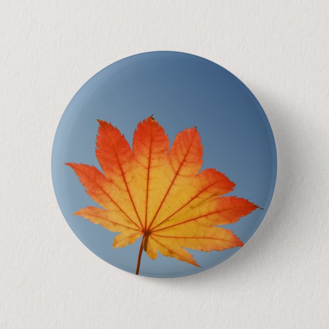 Badge Rond 5 Cm feuille (Devant)