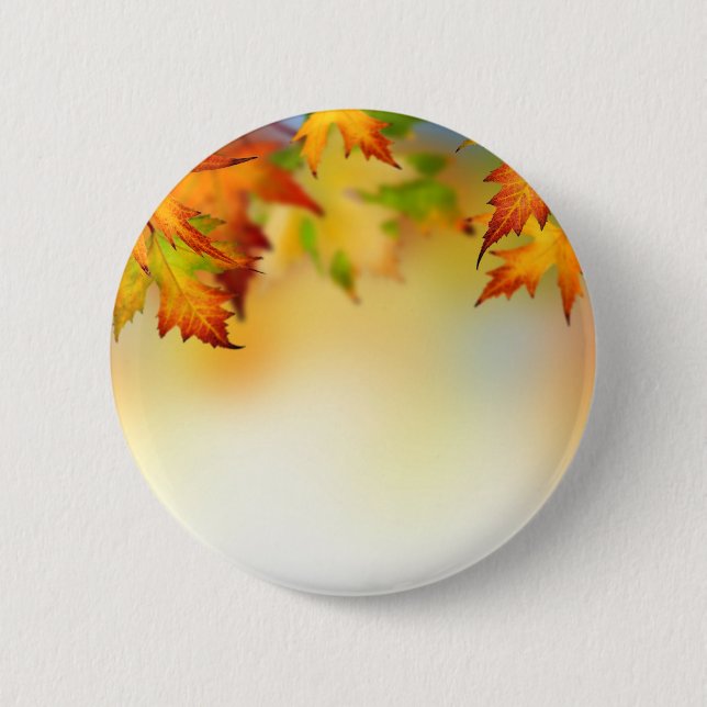 Badge Rond 5 Cm Feuille changeant (Devant)
