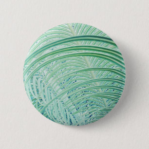 Badge Rond 5 Cm Feuille de palme Plante verte douce