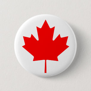 Badge Rond 5 Cm Feuille d'érable canadienne
