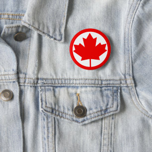 Badge Rond 5 Cm Feuille d'érable du Canada