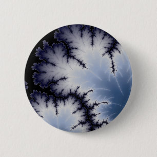 Badge Rond 5 Cm Feuille d'hiver