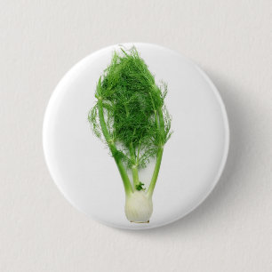 Badge Rond 5 Cm Feuille et ampoule de fenouil