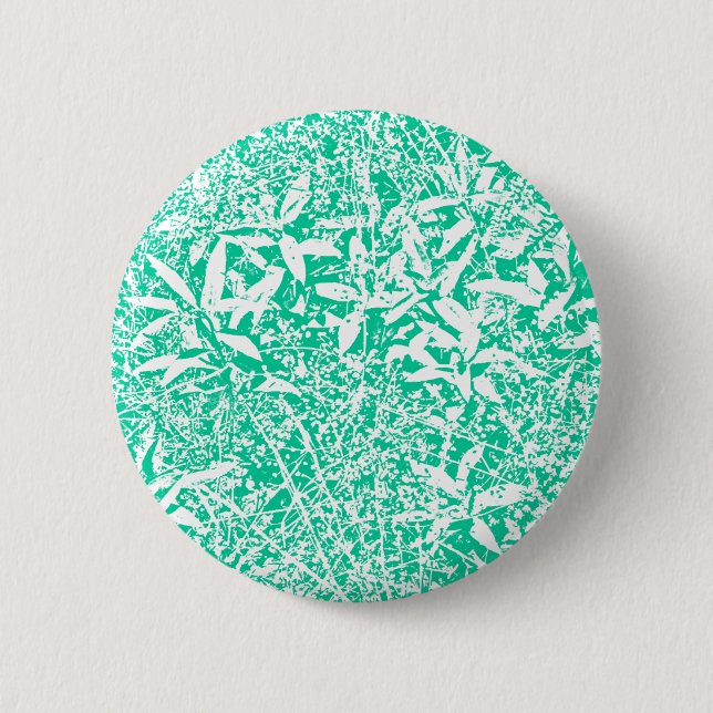 Badge Rond 5 Cm feuille (vert et blanc) (Devant)