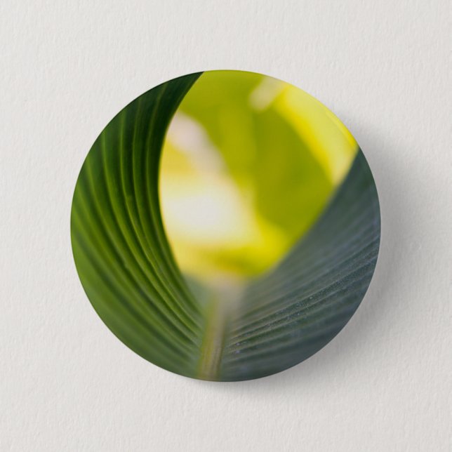 Badge Rond 5 Cm Feuille verte (Devant)