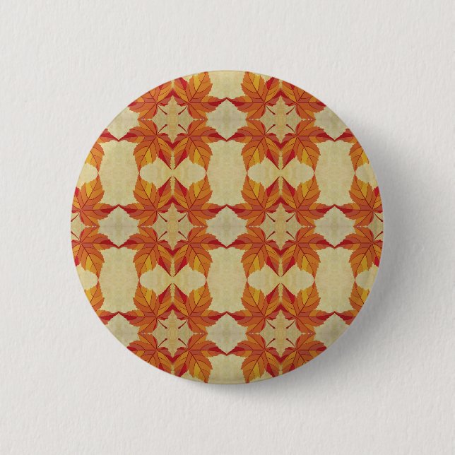 Badge Rond 5 Cm Feuilles d'automne (Devant)