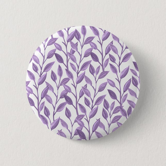 Badge Rond 5 Cm Feuilles de lavande (Devant)