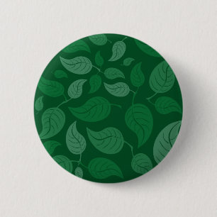 Badge Rond 5 Cm Feuilles verts