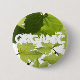 Badge Rond 5 Cm Feuilles verts de vigne