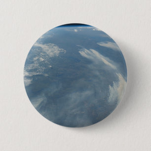 Badge Rond 5 Cm Feux Au Sud-Est De La Baie James Au Québec, Canada