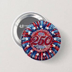 Badge Rond 5 Cm Feux d'artifice graphiques rouge blanc bleu pour t