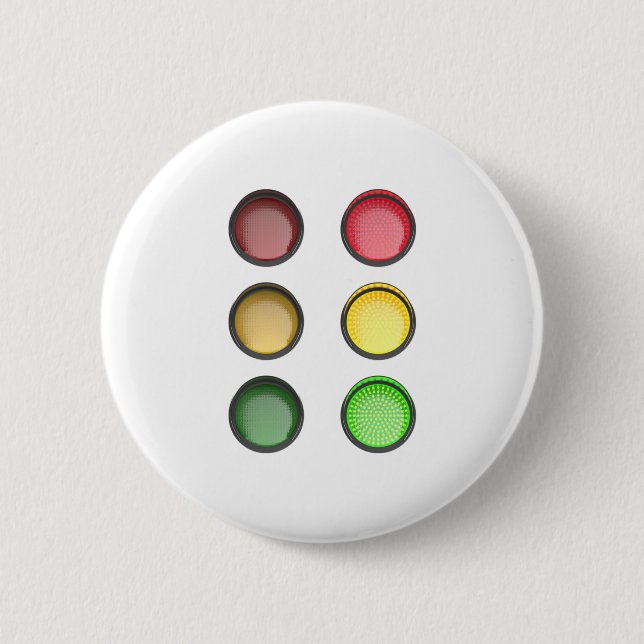 Badge Rond 5 Cm Feux de circulation (Devant)