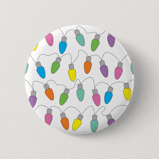 Badge Rond 5 Cm Feux de Noël (Devant)