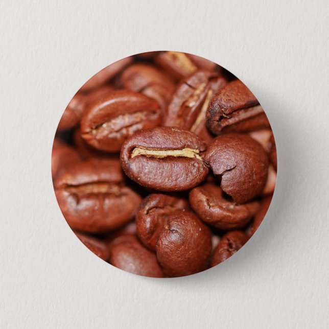 Badge Rond 5 Cm Fèves de café grillées (Devant)