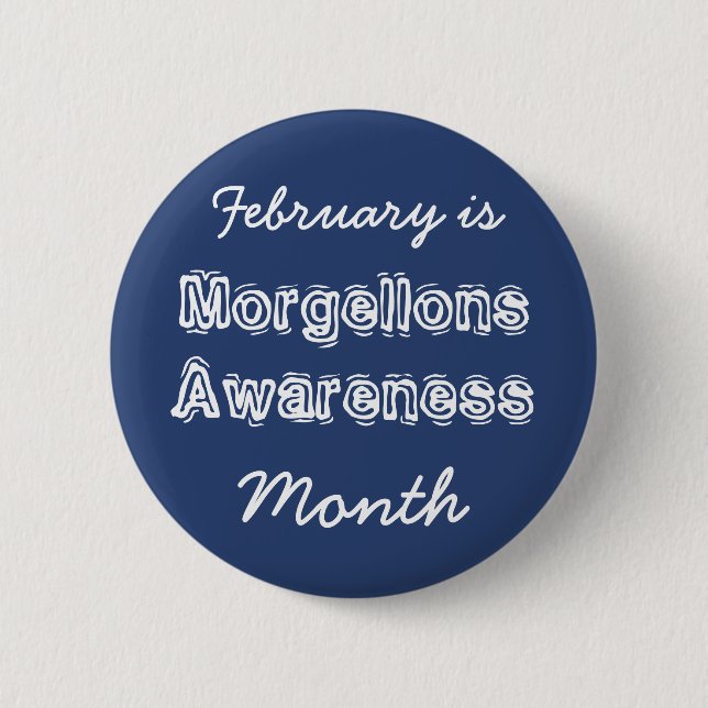 Badge Rond 5 Cm Février est le Mois de la sensibilisation au morge (Devant)