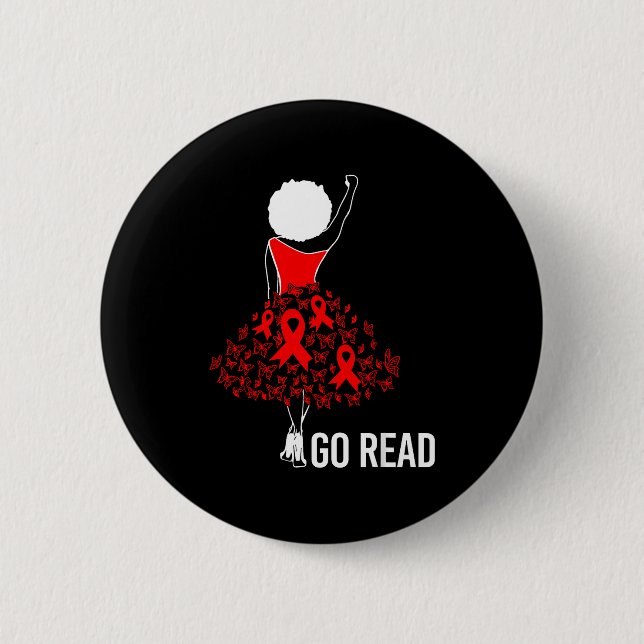 Badge Rond 5 Cm Février Mois de la sensibilisation aux maladies ca (Devant)