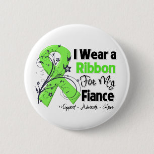 Badge Rond 5 Cm Fiancé - ruban de lymphome